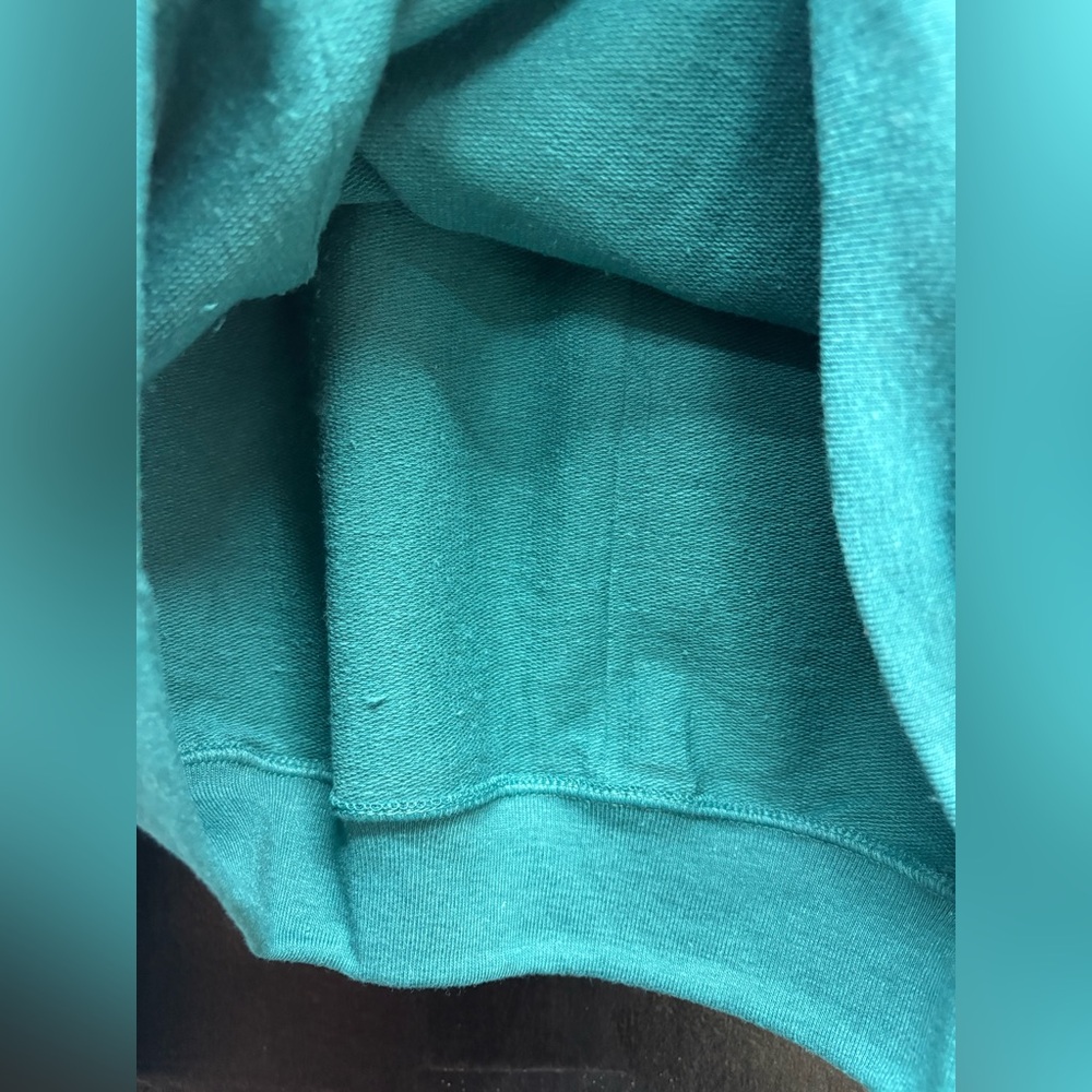 🧿PRICE FIRM🧿 HANES crop top Teal Hoodie for Women - Picture 10 of 14
